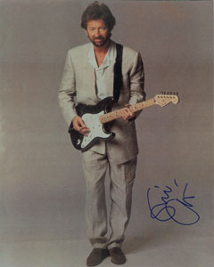 Lot #9346 Eric Clapton Signed Photograph