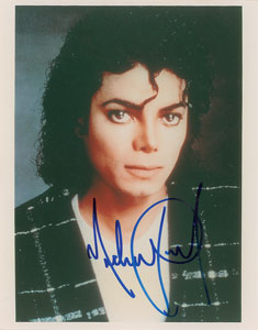 Lot #9367 Michael Jackson Signed Photograph