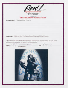 Lot #9224  Van Halen Signed 45 RPM Record - Image 3