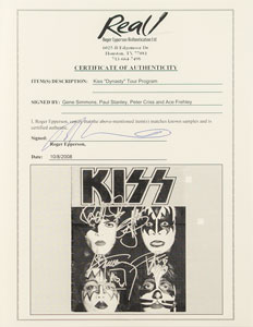 Lot #9214  KISS Signed Tour Program - Image 3
