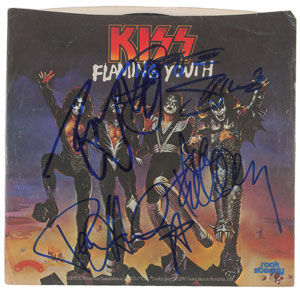 Lot #9373  KISS Signed 45 RPM Record