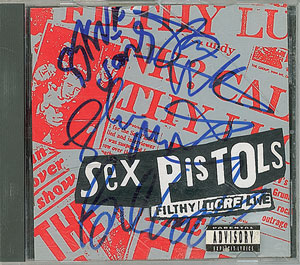 Lot #9400 The Sex Pistols Signed CD