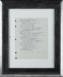 Lot #9199 Harry Chapin Annotated Draft of Lyrics for 'Taxi' - Image 2