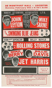 Lot #9079  Rolling Stones 1964 Leicester Handbill - Image 1
