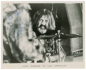 Lot #9098 John Bonham Signed Photograph
