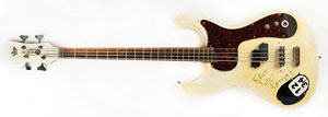 Lot #9227 Dee Dee Ramone Signed Mosrite Bass Guitar - Image 1