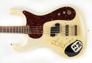 Lot #9227 Dee Dee Ramone Signed Mosrite Bass Guitar - Image 2