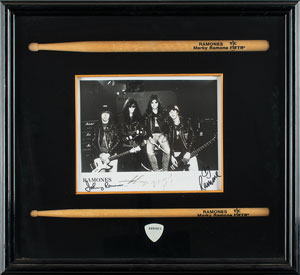 Lot #9232 The Ramones Signed Photograph and