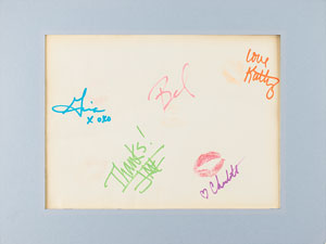 Lot #9268 The Go-Go's Signatures and Lipstick Marks - Image 1