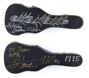 Lot #9215 Steve Miller Signed Pair of Mini Guitars and Cases - Image 2