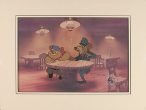 Lot #467 Basil and Dr. David Q. Dawson production cel from The Great Mouse Detective - Image 2