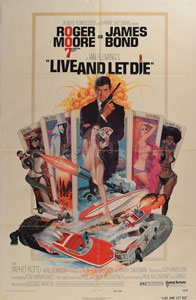 Lot #7370  James Bond: Live and Let Die One Sheet