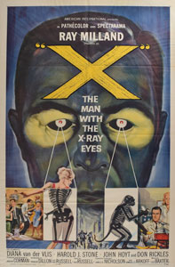 Lot #1058  X: The Man with the X-ray Eyes One Sheet Movie Poster - Image 1