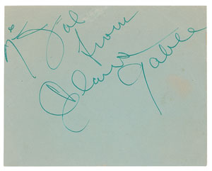 Lot #917 Clark Gable Signature