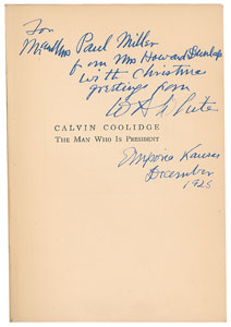 Lot #106 Calvin Coolidge: William Allen White - Image 2