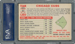 Lot #6011  1956 Topps #11 Cubs Team (Dated) - PSA MINT 9 - None Higher! - Image 2