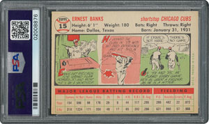 Lot #6017  1956 Topps #15 Ernie Banks - PSA MINT 9 - None Higher! - Image 2