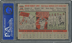 Lot #6018  1956 Topps #16 Hector Lopez - PSA MINT 9 - one Higher! - Image 2