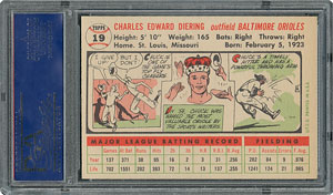 Lot #6021  1956 Topps #19 Chuck Diering - PSA MINT 9 - one Higher! - Image 2