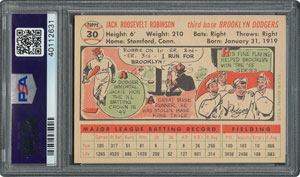 Lot #6032  1956 Topps #30 Jackie Robinson - PSA MINT 9 - None Higher! - Image 2