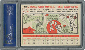 Lot #6036  1956 Topps #34 Tom Brewer - PSA GEM-MT 10 - None Higher! - Image 2