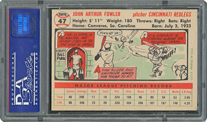 Lot #6049  1956 Topps #47 Art Fowler - PSA MINT 9 - two Higher! - Image 2