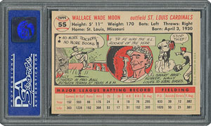 Lot #6057  1956 Topps #55 Wally Moon - PSA MINT 9 - None Higher! - Image 2