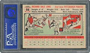 Lot #6058  1956 Topps #56 Dale Long - PSA MINT 9 - one Higher! - Image 2