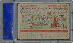 Lot #6061  1956 Topps #59 Jose Santiago - PSA MINT 9 - one Higher! - Image 2
