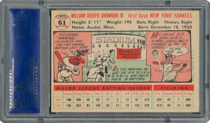 Lot #6063  1956 Topps #61 Bill Skowron - PSA MINT 9 - None Higher! - Image 2