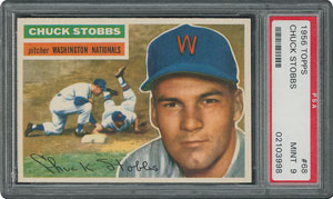 Lot #6070  1956 Topps #68 Chuck Stobbs - PSA MINT