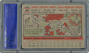 Lot #6071  1956 Topps #69 Chuck Tanner - PSA MINT 9 - None Higher! - Image 2