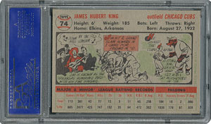 Lot #6078  1956 Topps #74 Jim King - PSA MINT 9 - one Higher! - Image 2