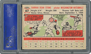 Lot #6093  1956 Topps #87 Dean Stone - PSA GEM-MT 10 - Pop two, None Higher! - Image 2