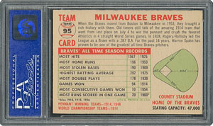 Lot #6103  1956 Topps #95 Braves Team (Dated) - PSA NM-MT 8 - Three Higher! - Image 2