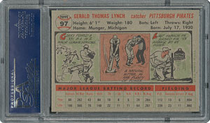 Lot #6107  1956 Topps #97 Jerry Lynch - PSA MINT 9 - None Higher! - Image 2