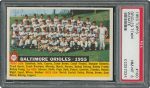 Lot #6110  1956 Topps #100 Orioles Team (Dated) -