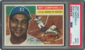 Lot #6113  1956 Topps #101 Roy Campanella - PSA MINT 9 - None Higher! - Image 1
