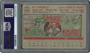 Lot #6113  1956 Topps #101 Roy Campanella - PSA MINT 9 - None Higher! - Image 2