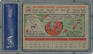 Lot #6121  1956 Topps #109 Enos Slaughter - PSA MINT 9 - None Higher! - Image 2