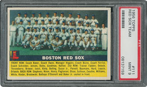 Lot #6123  1956 Topps #111 Red Sox Team - PSA MINT