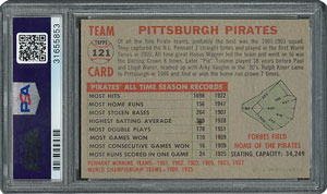Lot #6133  1956 Topps #121 Pirates Team - PSA MINT 9 - None Higher! - Image 2