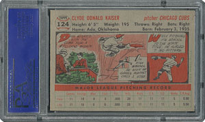 Lot #6136  1956 Topps #124 Don Kaiser - PSA MINT 9 - one Higher! - Image 2
