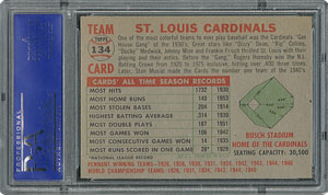 Lot #6146  1956 Topps #134 Cardinals Team - PSA MINT 9 - one Higher! - Image 2