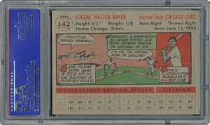 Lot #6154  1956 Topps #142 Gene Baker - PSA MINT 9 - one Higher! - Image 2