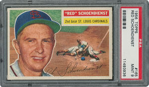 Lot #6177  1956 Topps #165 Red Schoendienst - PSA MINT 9 - one Higher! - Image 1