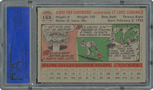 Lot #6177  1956 Topps #165 Red Schoendienst - PSA MINT 9 - one Higher! - Image 2