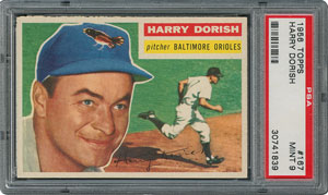 Lot #6179  1956 Topps #167 Harry Dorish - PSA MINT 9 - two Higher! - Image 1