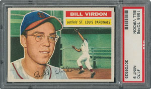 Lot #6182  1956 Topps #170 Bill Virdon - PSA MINT 9 - None Higher! - Image 1