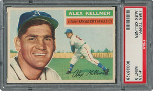 Lot #6188  1956 Topps #176 Alex Kellner - PSA MINT
